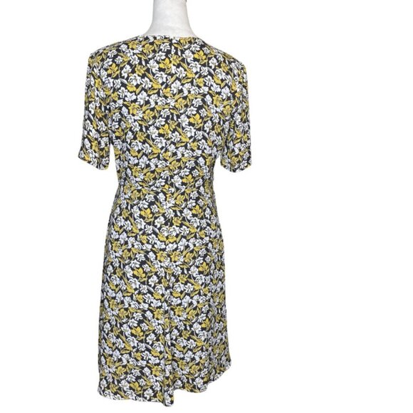 Banana Republic Women's Floral Print Fit & Flare Zipper Back Dress Work Office 4 - Picture 3 of 6